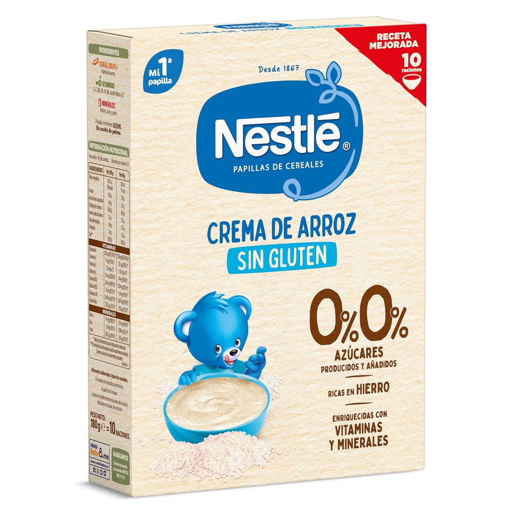 Papilla De Arroz Sin Gluten Nestlé Caja 180 G