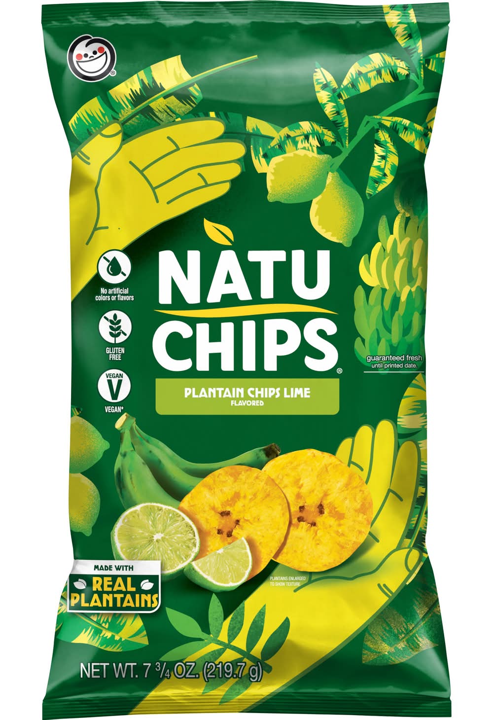 NatuChips Plantain Snacks, Lime (7.75 oz)