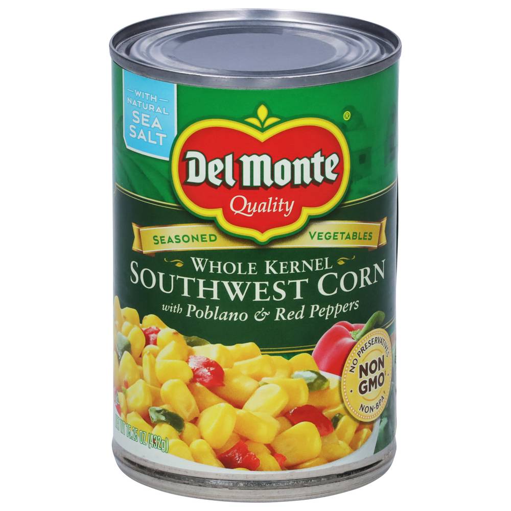 Del Monte Kernel Southwest Corn With Poblano & Red Peppers (15.25 oz)