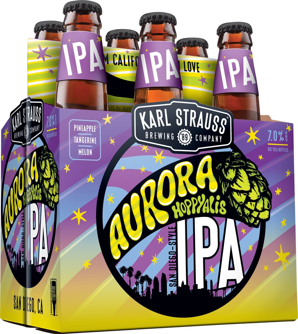 Karl Strauss Aurora Hoppyalis San Diego Style Ipa Beer (6 x 12 fl oz)