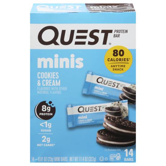 Quest Mini Cookies & Cream Protein Bar (14 ct)