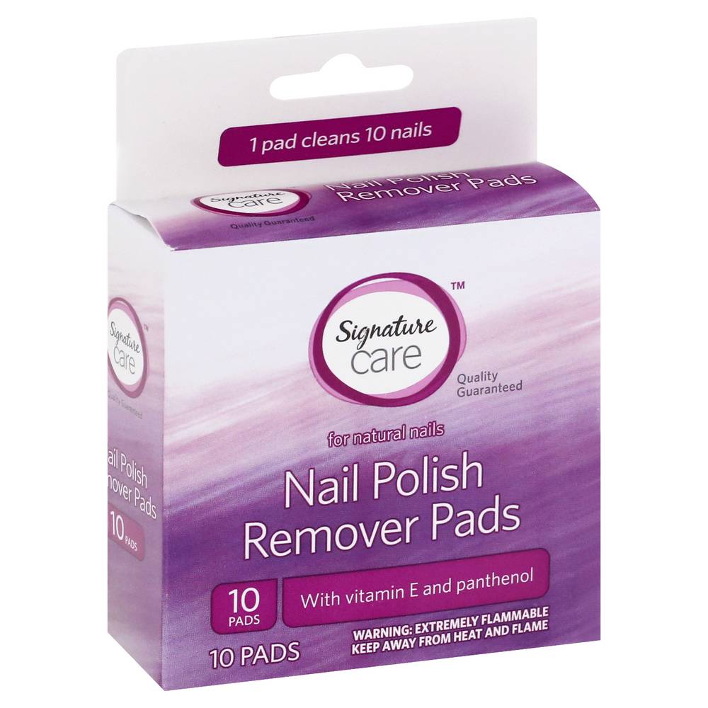 Signature Care Nail Polish Remover Pads (10 ct)