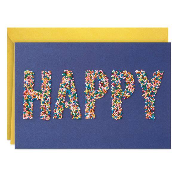 Hallmark Signature Birthday Card (happy rainbow sprinkles) E61