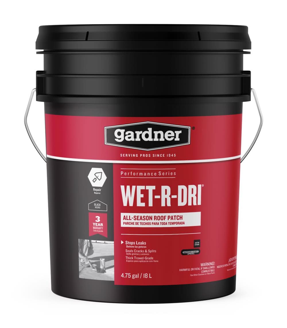 Gardner Wet-R-Dri Gloss Black Patching Cement All-Weather Roof Cement 5 Gal