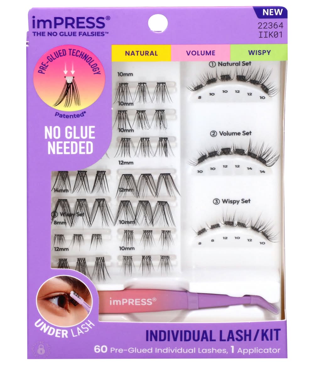 imPRESS Falsies Pre-Glued Individual Lash Kit (61 ct)