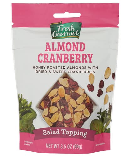 Fresh Gourmet Honey Roased Sliced Almonds With Cranberries