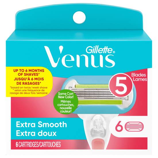 Gillette Venus Extra Smooth 5-blade Cartridges (6 ct)