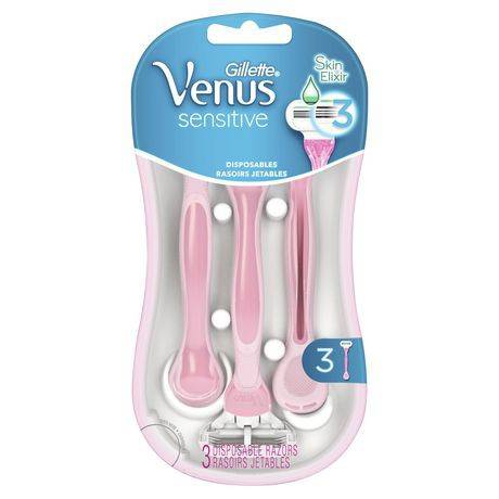 Gillete Venus Sensitive Disposable Razors (3 units)