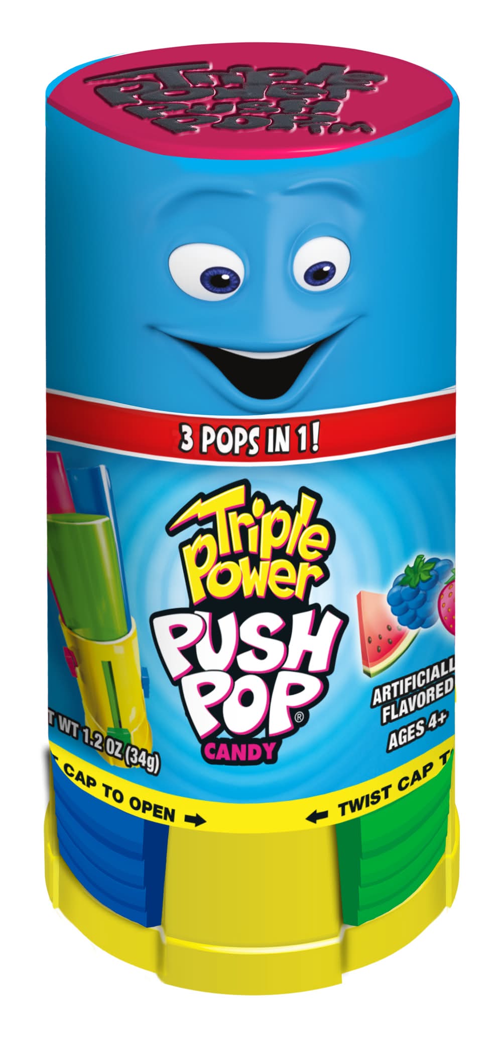 Push Pop Triple Power Candy 3 Pops in 1 (1.2 oz)