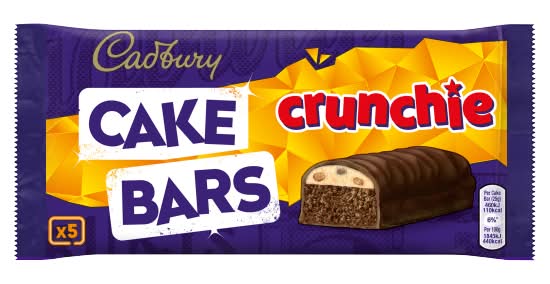 Cadbury Crunchie Chocolate Cake Bars (5 pack)
