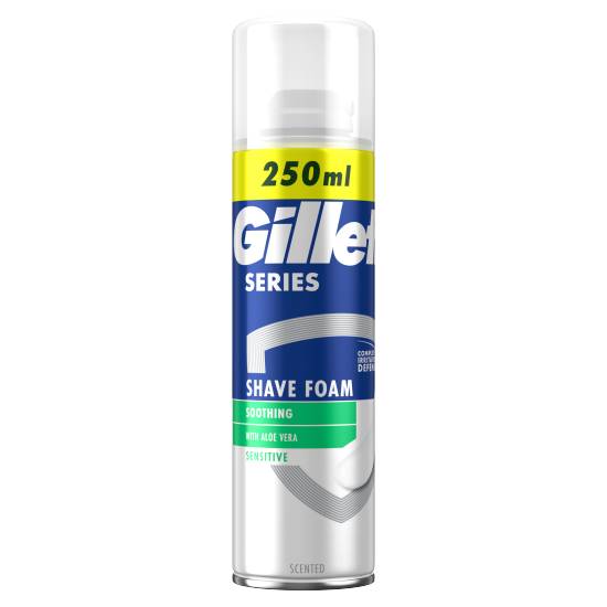 Gillette Series Soothing Shave Foam With Aloe Vera, 250ml