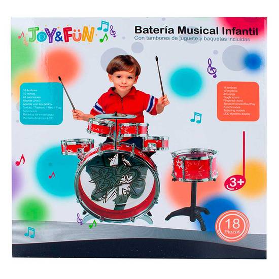 Joy & fun batería musical infantil (set 18 piezas)