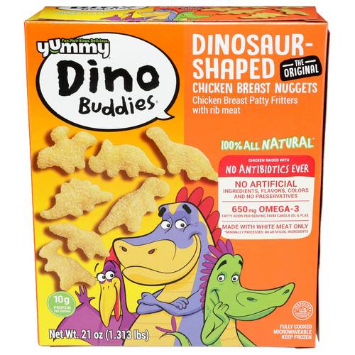 Yummy Dino Buddies Dinosaur Shaped Chicken Breast Nuggets