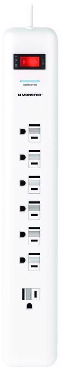 Monster Just Power It Up 6 Ft. L 7 Outlets Surge Protector White 1080 J