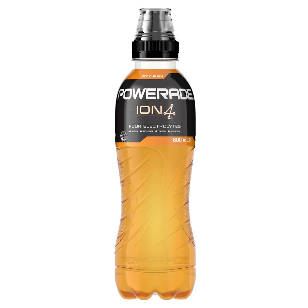 Powerade Ion4 Sports Drink Sipper, Gold Rush (600mL)