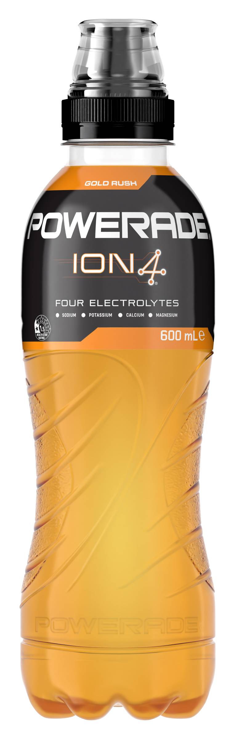 Powerade Ion4 Sipper Sports Drink, Gold Rush (600mL)