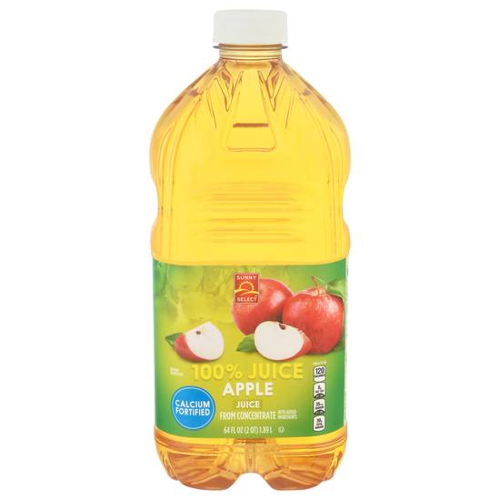 Sunny Select Calcium Fortified Apple 100% Juice (64 fl oz)