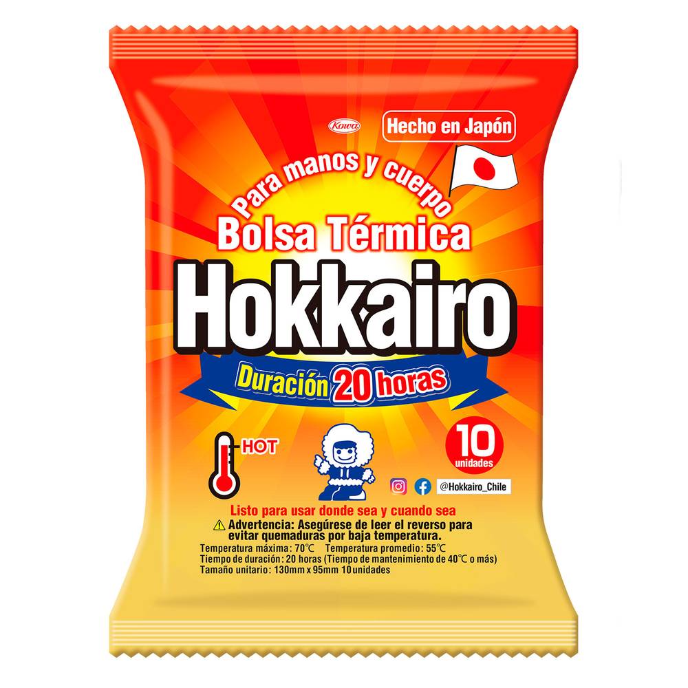 Hokkairo bolsa térmica (bolsa 10 u)