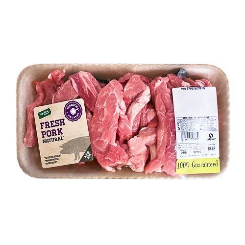 Signature Farms Pork Strips For Stir Fry (1.5 lbs)