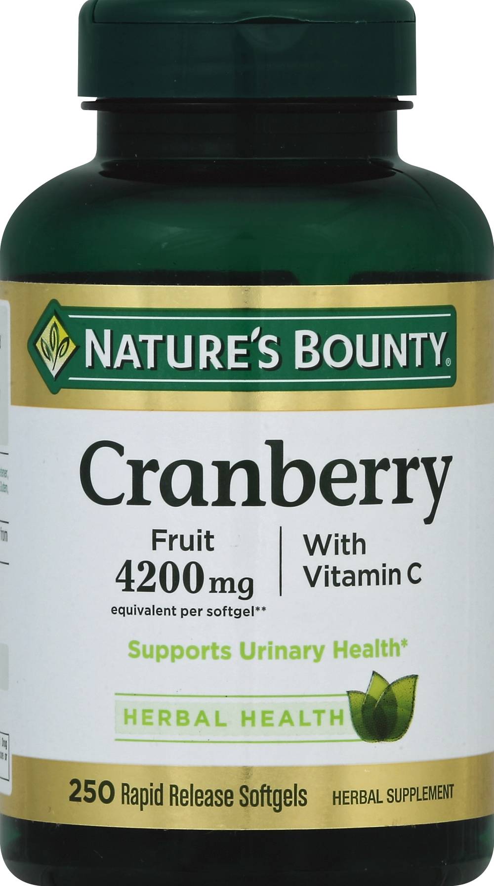 Nature's Bounty Rapid Release Cranberry Softgels 4200 Mg, (250 ct) (6.4 oz)