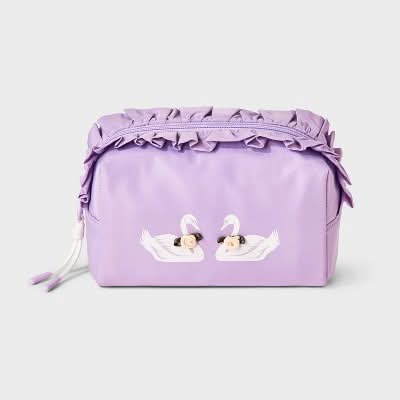 Girls' Ruffled Swans Cosmetic Pouch - art class™ Light Purple