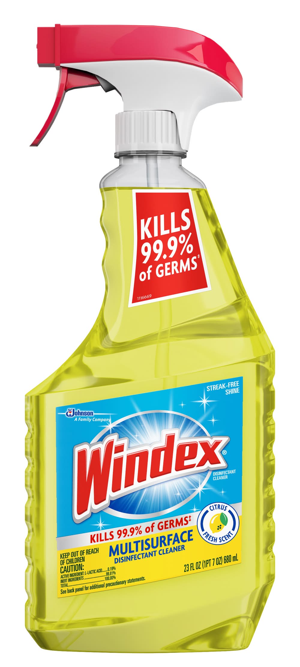 Windex Multisurface Disinfectant Cleaner, Citrus (23 fl oz)