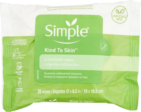 Simple Kind To Skin Cleansing Wipes (25 ct)