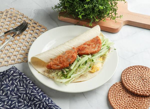 醬燒雞腿義式捲餅  Soy Sauce Chicken Chop  Burrito