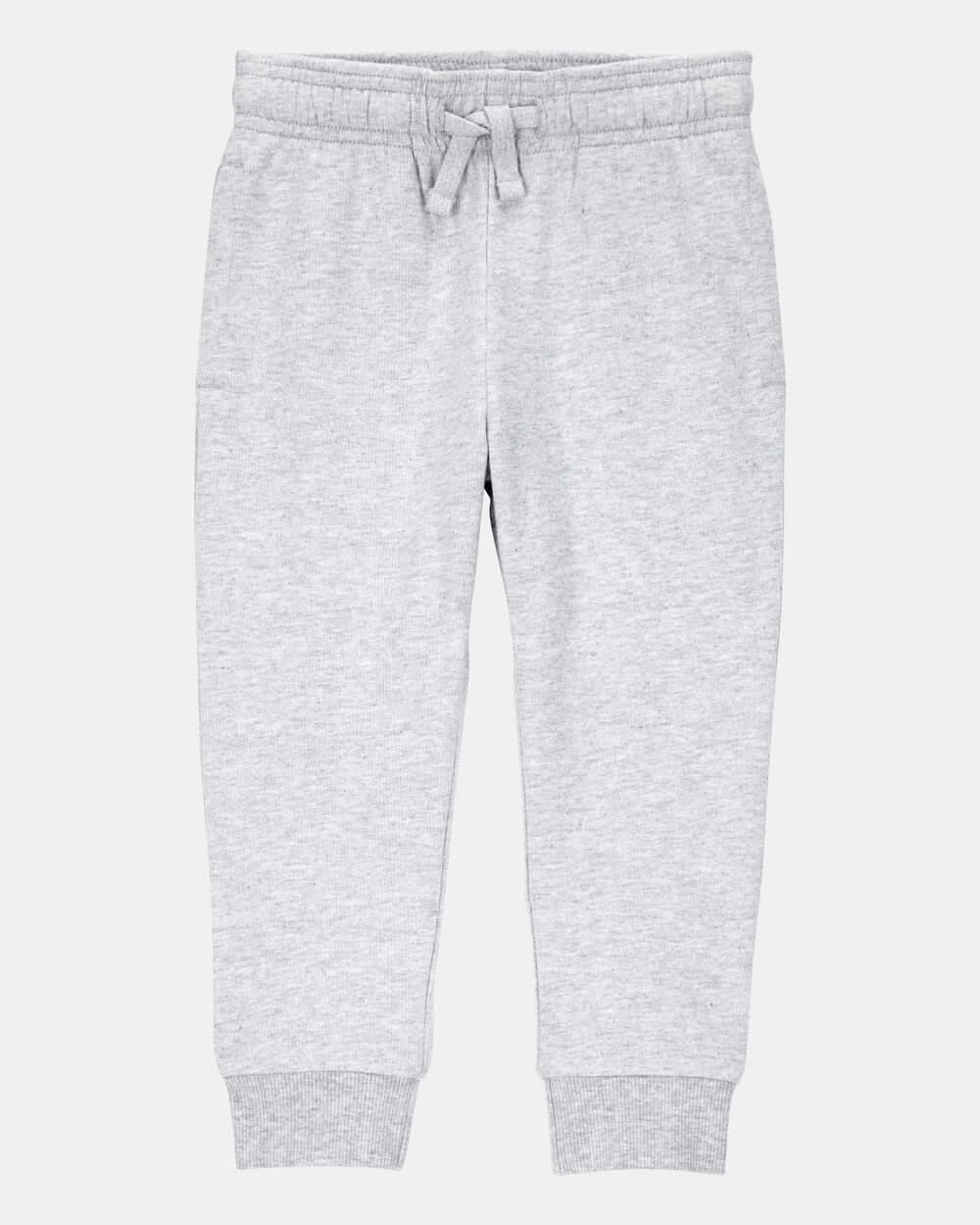 Toddler Boy Pull-On Drawstring Joggers - Grey - Heather - 4T