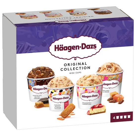 Häagen-Dazs - Häagen dazs häagen dazs minipot crèmes glacées original collection (4 pièces)
