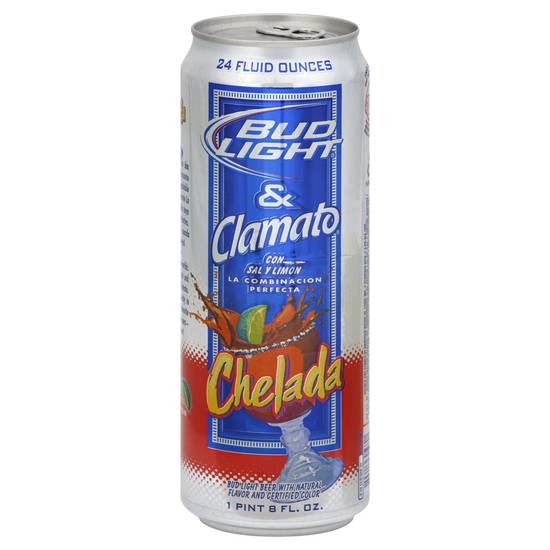 Bud Light Chelada With Salt and Lime Beer & Clamato (24 fl oz)