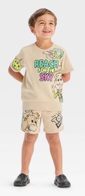 Baby Boys' 2pc Disney Toy Story Top & Shorts Set - Tan 12M