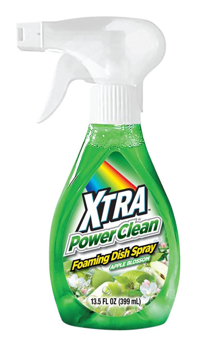 XTRA Power Clean Foaming Dish Spray, Apple Blossom (13.5 fl oz)
