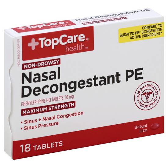Topcare Nasal Decongestant Pe (18 ct)