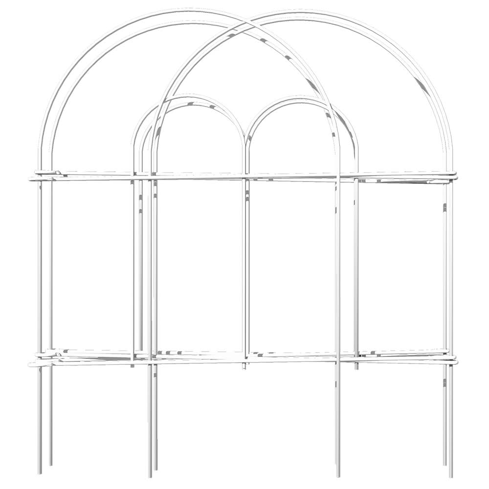 GARDEN CRAFT 0.25-in x 96-in x 18-in White Metal Steel Border fencing