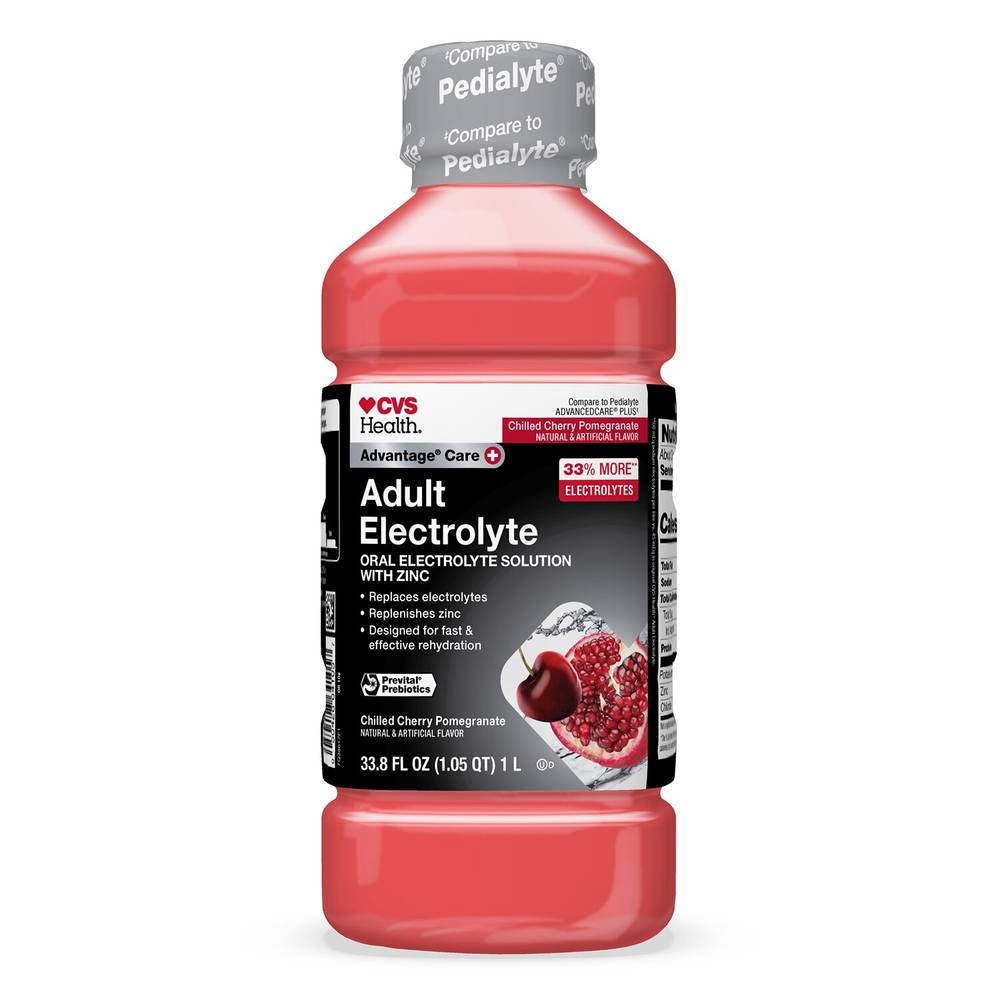 CVS Health Advantage Care Plus Electrolyte Solution, Chilled Cherry-Pomegranate (33.8 fl oz)