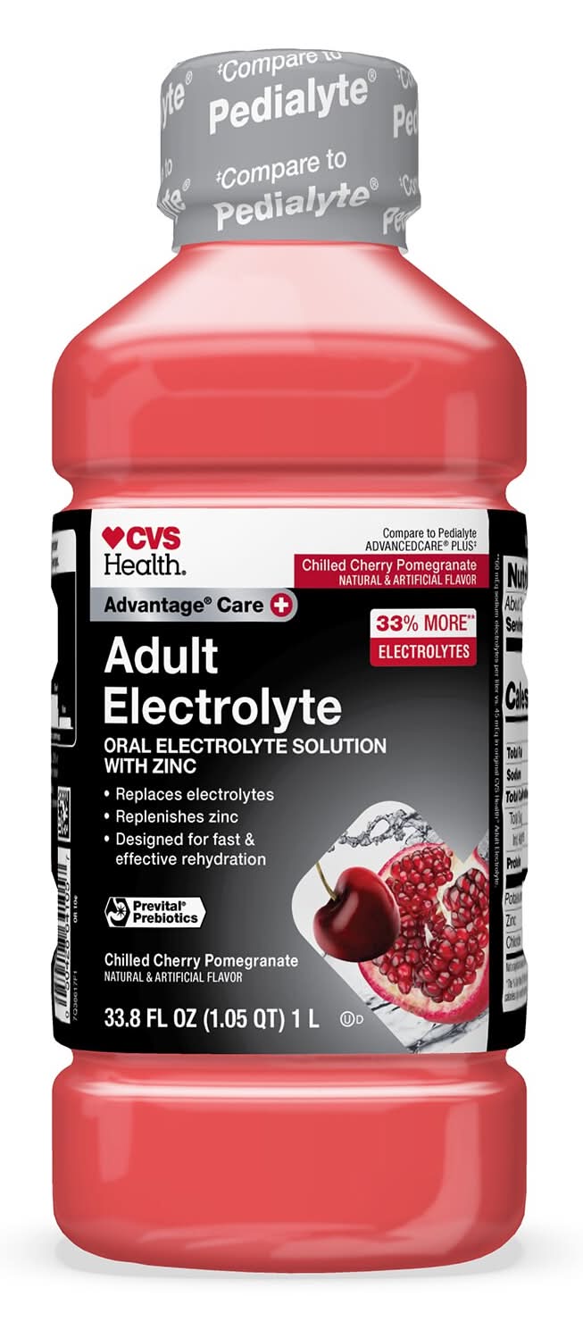 CVS Health Advantage Care Plus Electrolyte Solution, Chilled Cherry-Pomegranate (33.8 fl oz)