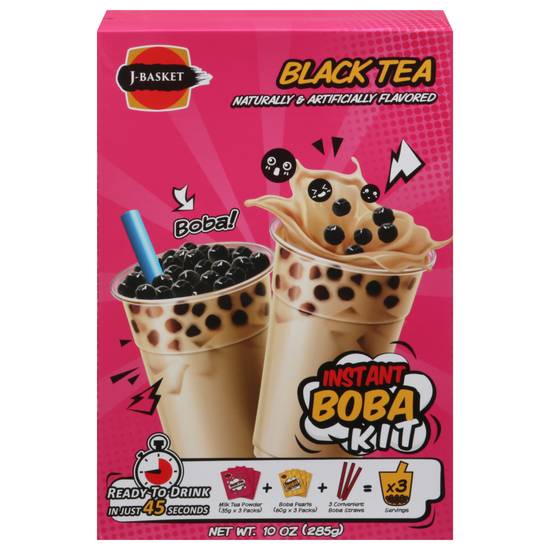J-Basket Black Tea Instant Boba Kit (10 oz)