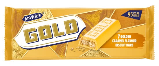 McVitie's Golden Caramel, Gold Biscuit Bars (7 pack)