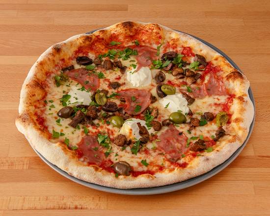 NEW Mortadella Mushroom Pizza