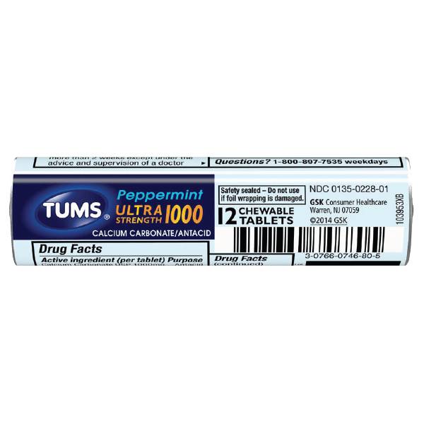 Tums Peppermint 12ct