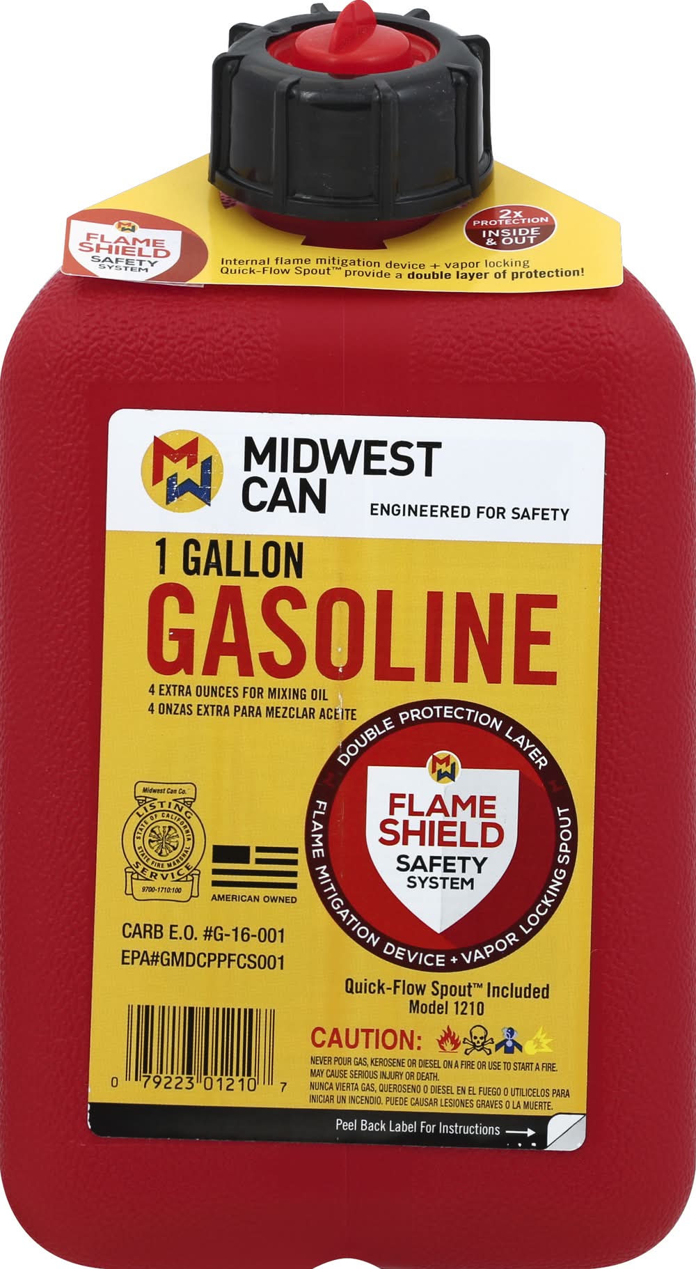 Midwest Can Gasoline Container Flame Shield Safety System (14.2 oz)