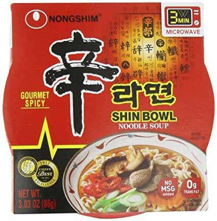 Nongshim Gourmet Spicy Shin Bowl Noodle Soup