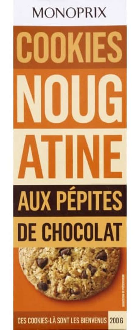 Monoprix - Cookies nougatine aux pépites, chocolat (200g)