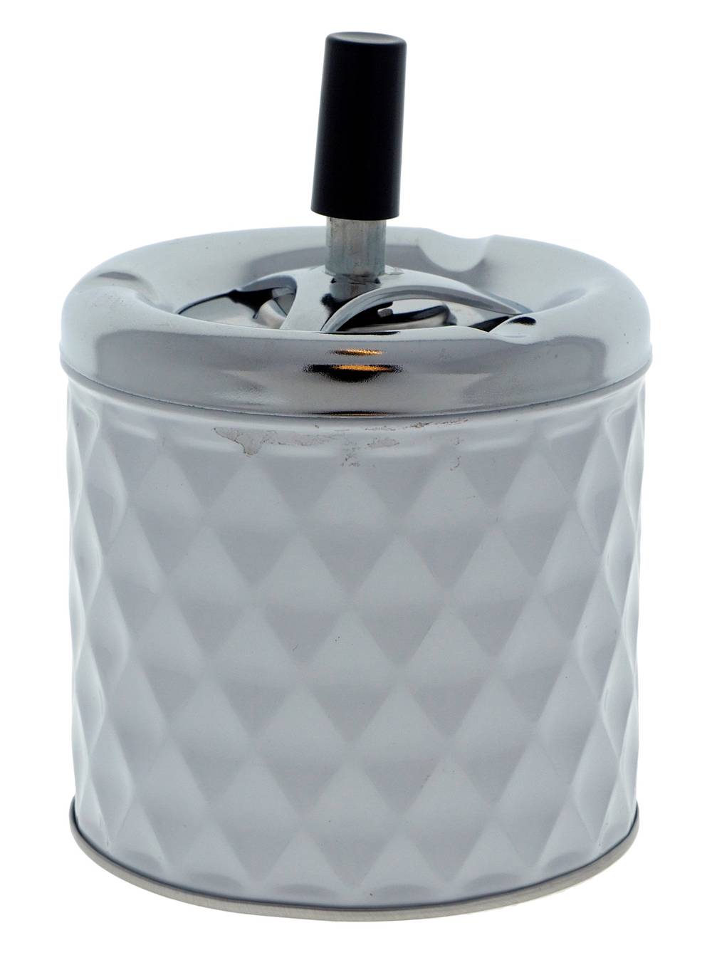 Cendrier en métal rotatif avec couvercle - spinning metal ashtray