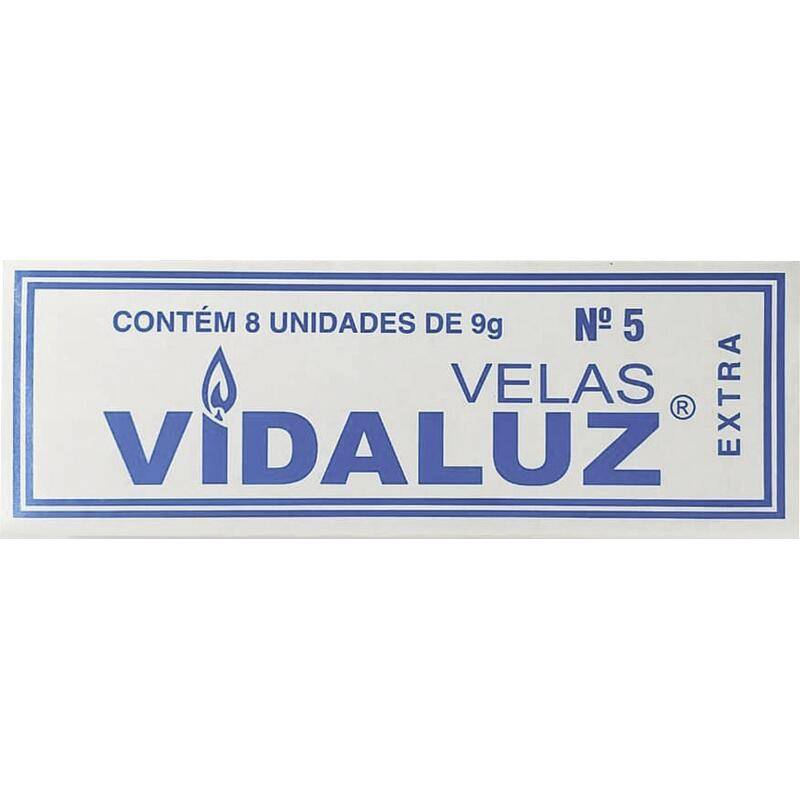 Vidaluz caixinha de vela nº5 extra (8 unidades)