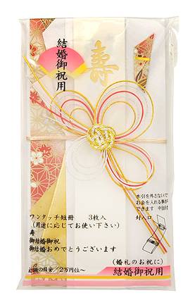 ◎ご結婚お祝い用和風創作金封 紅 KN-29