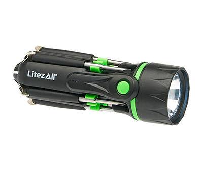 Litezall Led Flashlight With Screwdrivers (8")