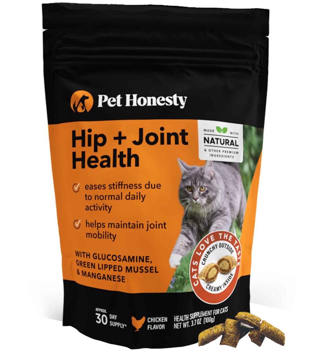 Pet Honesty Hip + Joint Health Supplements For Cats, Chicken (3.7 oz)