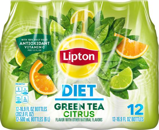 Lipton Diet Green Tea Citrus (12 ct, 16.9 fl oz)